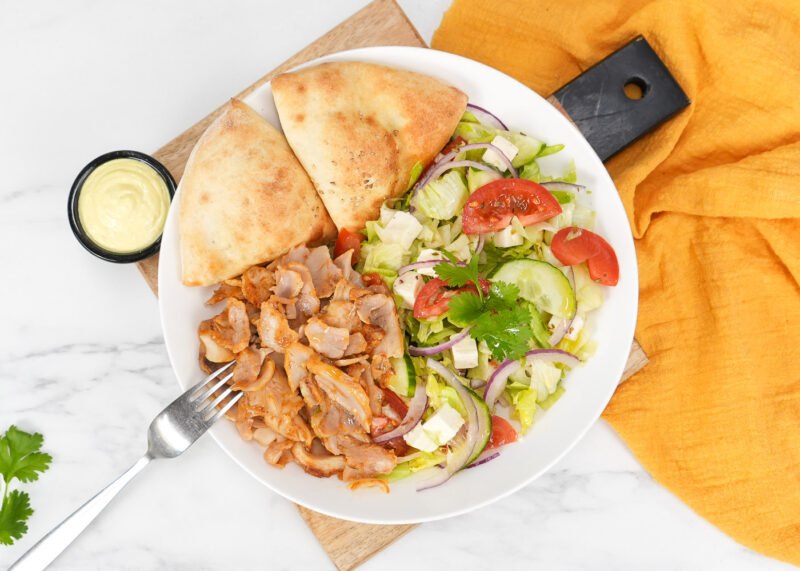 Kebab/Chicken/Venner with salad